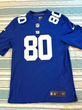 New York Giants Victor Cruz #80 Nike On Field Blue Jersey Size Small